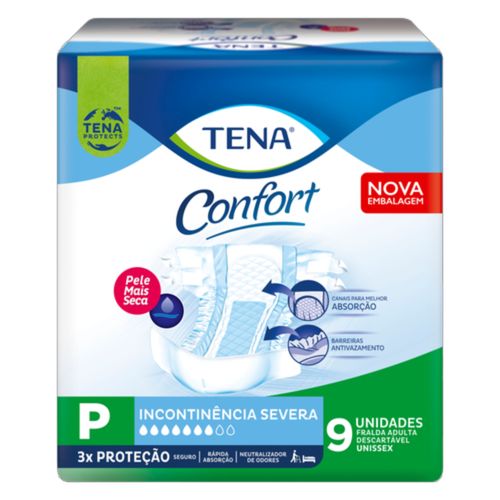 Kit 2 Fraldas Adulto Tena Confort P Pacote 9 Unidades cada Kit 2 Fraldas Adulto Tena Confort P Pacote 9 Unidades cada