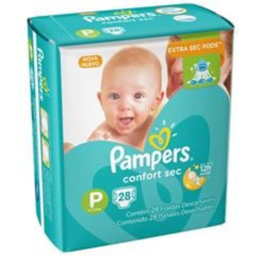Kit 4 Fraldas Confortsec ”P” Pampers Simples c/28 Unidades cada Kit 4 Fraldas Confortsec ”P” Pampers Simples c/28 Unidades cada