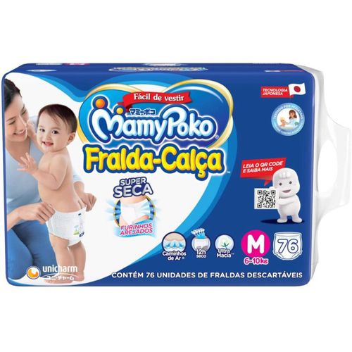 Kit 4 Fraldas Calça Mamypoko Super Seca M 76 Unidades cada Kit 4 Fraldas Calça Mamypoko Super Seca M 76 Unidades cada
