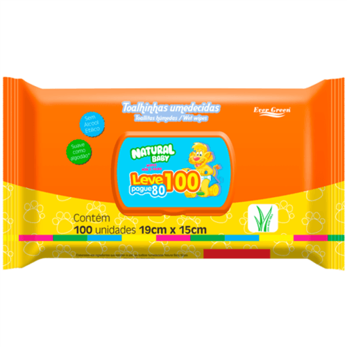 Toalhas Umed Natural Baby M&F c/100 Unidades Toalhas Umed Natural Baby M&F c/100 Unidades