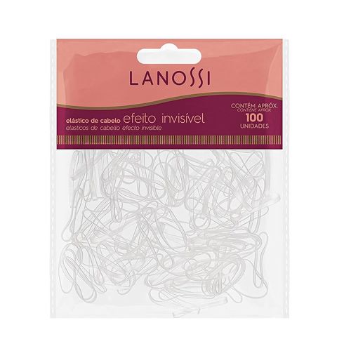 Elásticos de Silicone Transparente para Cabelo c/100 Unidades Lanossi