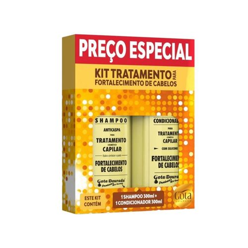 Gota Dourada Kit Shampoo + Condicionador Fortalecimento de Cabelos