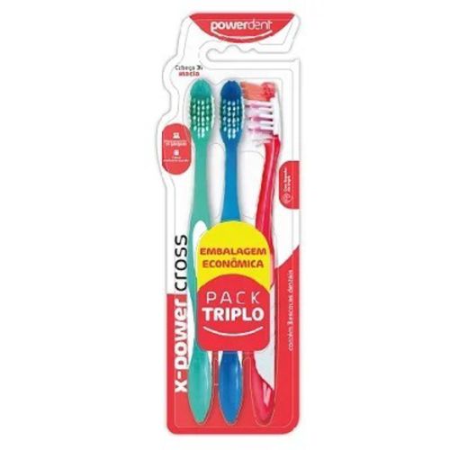 Escova Dental Kit X Power Cross Macia c/3 Unidades