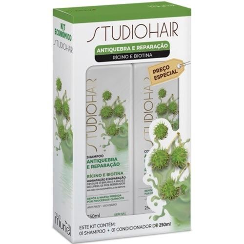 Kit Muriel Studio Hair Shampoo + Condicionador Antiquebra Repar 250ml Kit Muriel Studio Hair Shampoo + Condicionador Antiquebra Repar 250ml