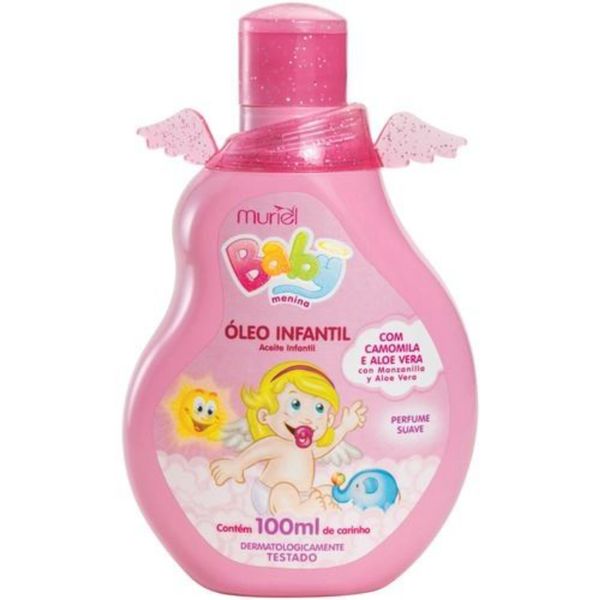 Óleo Corporal Baby Muriel Rosa 100ml
