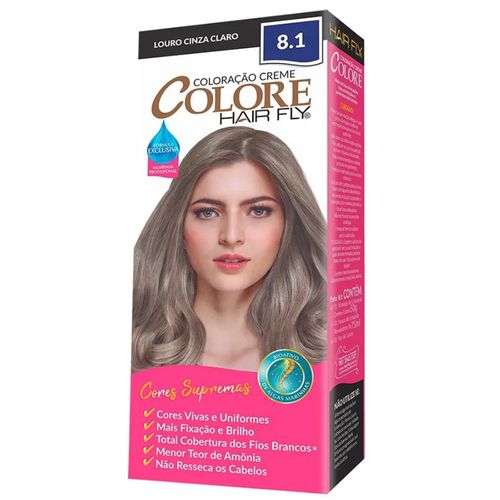 Coloração Creme Colore 8.1 Louro Cinza Claro