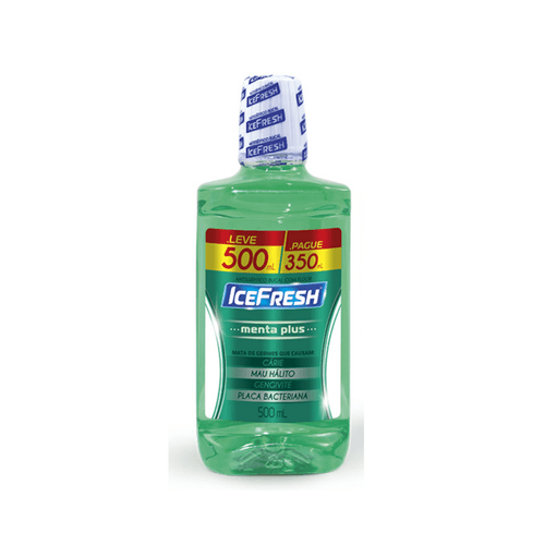 Enxaguante Bucal Ice Fresh Menta sem álcool 500mL Enxaguante Bucal Ice Fresh Menta sem álcool 500mL
