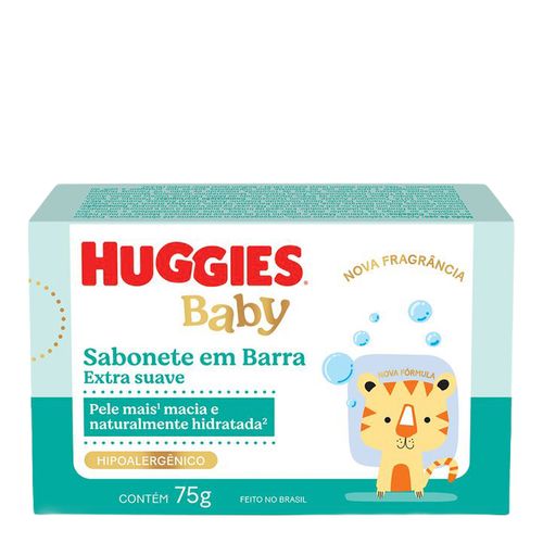 174203---Sabonete-em-Barra-Infantil-Huggies-Extra-Suave-75g 174203---Sabonete-em-Barra-Infantil-Huggies-Extra-Suave-75g