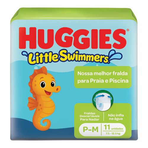 Fralda Huggies Little Swimmers Praia E Piscina P/M 11 Fraldas