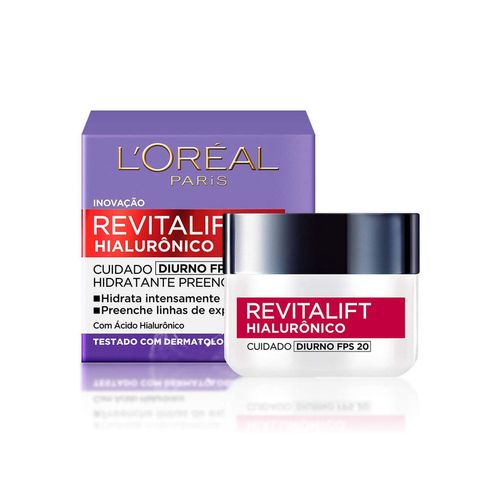 Revitalift Creme Facial Anti-Idade Hialurônico Diurno FPS20 49g L'Oréal Paris Revitalift Creme Facial Anti-Idade Hialurônico Diurno FPS20 49g L'Oréal Paris