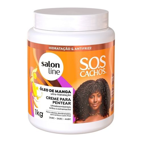Creme Para Pentear SOS Cachos Óleo de Manga 1kg Salon Line Creme Para Pentear SOS Cachos Óleo de Manga 1kg Salon Line
