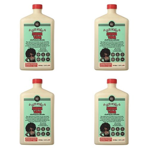 Kit c/4 Unidades de Shampoo Hidratante Lola Cosmetics Meu Cacho Minha Vida 500ml