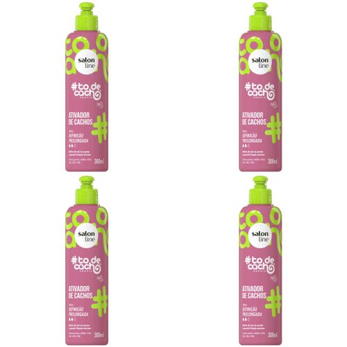 Kit c/4 Unidades de Ativador de Cachos Salon Line #Todecacho Definição Prolongada 300ml
