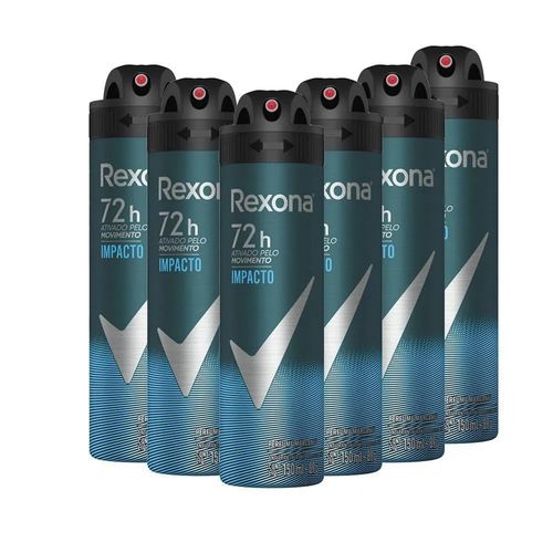 Kit c/6 Unidades de Desodorante Rexona Aero Men Impacto 150ml Kit c/6 Unidades de Desodorante Rexona Aero Men Impacto 150ml