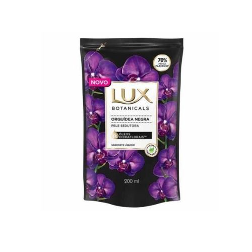 Kit c/9 Sabonete Líquido Lux Refil 200ml Orquídea Negra Kit c/9 Sabonete Líquido Lux Refil 200ml Orquídea Negra