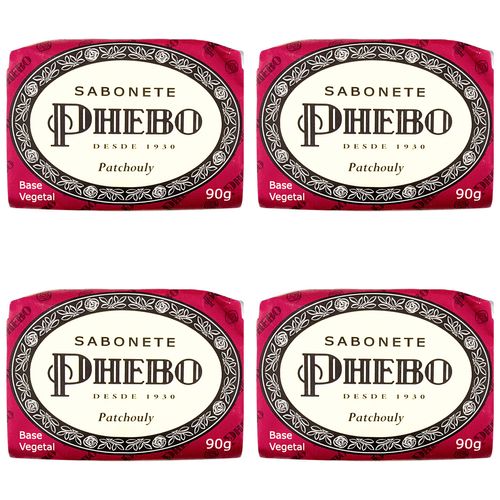 Kit c/4 Sabonetes Phebo Patchouly 90g cada Kit c/4 Sabonetes Phebo Patchouly 90g cada