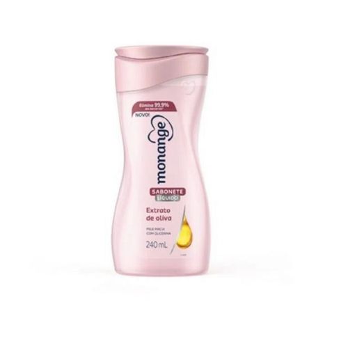 Kit c/9 Sabonete Liquido Monange 240ml Extrato Olivia Kit c/9 Sabonete Liquido Monange 240ml Extrato Olivia