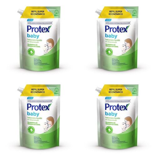 Kit c/4 Sabonetes Líquido Protex Baby Glicerinado 800ml Kit c/4 Sabonetes Líquido Protex Baby Glicerinado 800ml