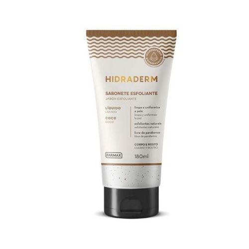Kit c/9 Sabonete Líquido Hidraderm Esfoliante 180ml Coco Kit c/9 Sabonete Líquido Hidraderm Esfoliante 180ml Coco