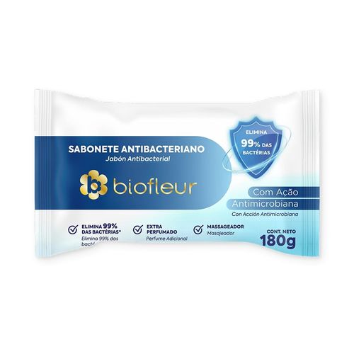 Kit c/9 Biofleur Sabonete 180g Antibacteriano Kit c/9 Biofleur Sabonete 180g Antibacteriano