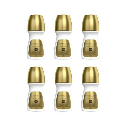 Kit c/6 Unidades de Desodorante Giovanna Baby Rollon Gold 50ml