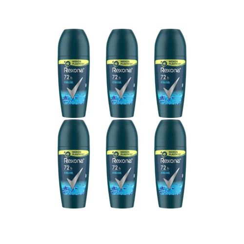 Kit c/6 Unidades de Desodorante Rexona Rollon Xtra Cool 50ml cada Kit c/6 Unidades de Desodorante Rexona Rollon Xtra Cool 50ml cada