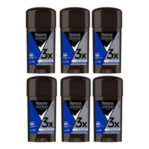 Kit c/6 Unidades de Desodorante Rexona Creme For Men Clean 58g Kit c/6 Unidades de Desodorante Rexona Creme For Men Clean 58g