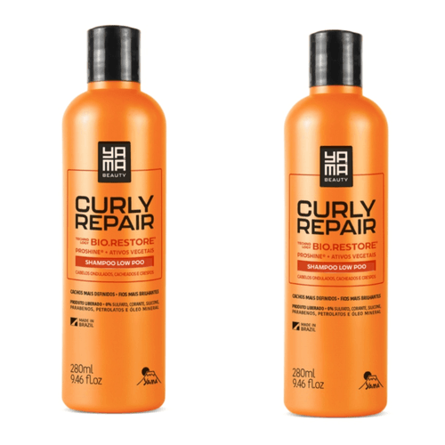 Kit c/2 Unidades de Shampoo Yamá Curly Repair 280ml