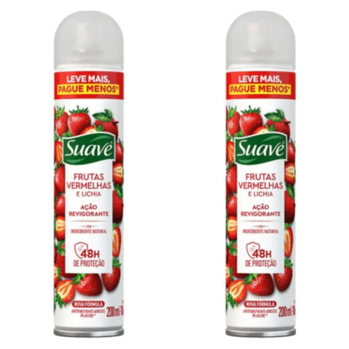 Kit c/2 Unidades de Desodorante Suave Aero Frutas Vermelhas 200ml Kit c/2 Unidades de Desodorante Suave Aero Frutas Vermelhas 200ml