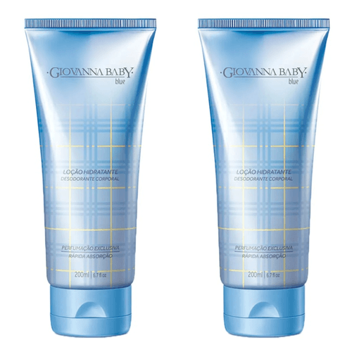 Kit c/2 Unidades de Loção Hidratante Desodorante Corporal Giovanna Baby Blue 200ml Kit c/2 Unidades de Loção Hidratante Desodorante Corporal Giovanna Baby Blue 200ml