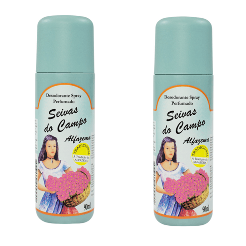 Kit c/2 Unidades de Desodorante Spray Seivas Do Campo 90ml Alfazema Tradicional