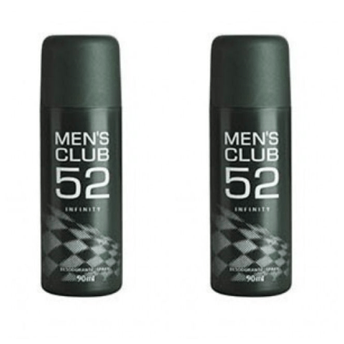Kit c/2 Unidades de Desodorante Spray Mens Club 52 90ml Infinity