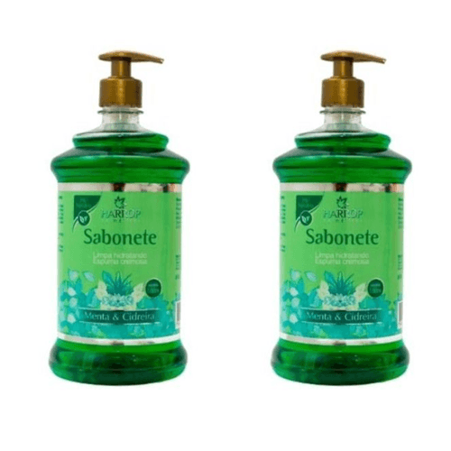 Kit c/2 Sabonetes Líquido Harrop 1L Menta E Cidreira