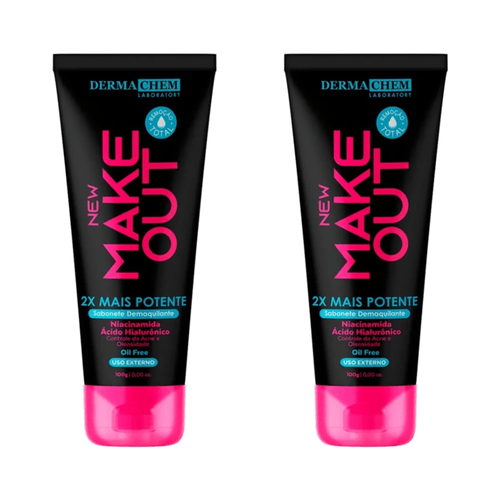 Kit c/2 Sabonetes Dermachem Demaquilante New Make Out 100ml