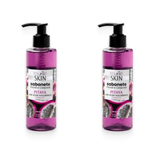 Kit c/2 Sabonetes Líquido Facial Corporal Muriel Skin Pitaya 200ml Kit c/2 Sabonetes Líquido Facial Corporal Muriel Skin Pitaya 200ml