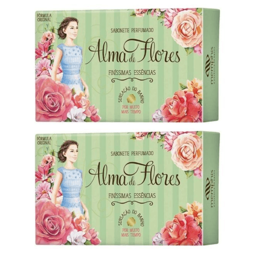 Kit c/2 Sabonetes Alma De Flores Tradicional 130g