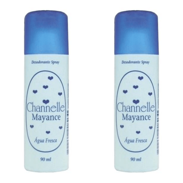 Kit c/2 Unidades de Desodorante Spray Channelle 90g Frescor