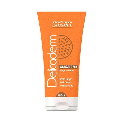 Kit c/2 Sabonete Líquido Delicaderm Esfoliante Maracujá 180ml Kit c/2 Sabonete Líquido Delicaderm Esfoliante Maracujá 180ml