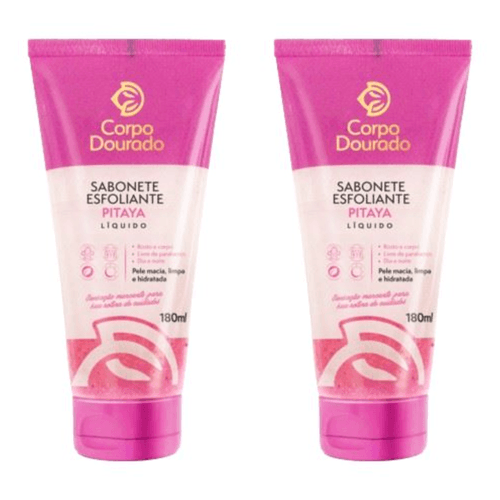 Kit c/2 Sabonetes Esfoliante Corpo Dourado 180ml Amora