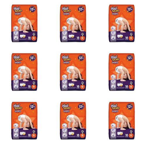 Kit 9 Fraldas Shorts Piquitucho Jumbinho (Xg) c/14 Unidades cada