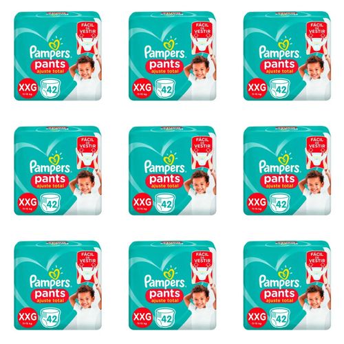 Kit 9 Fraldas Pampers Pants Xxg c/42 Unidades cada