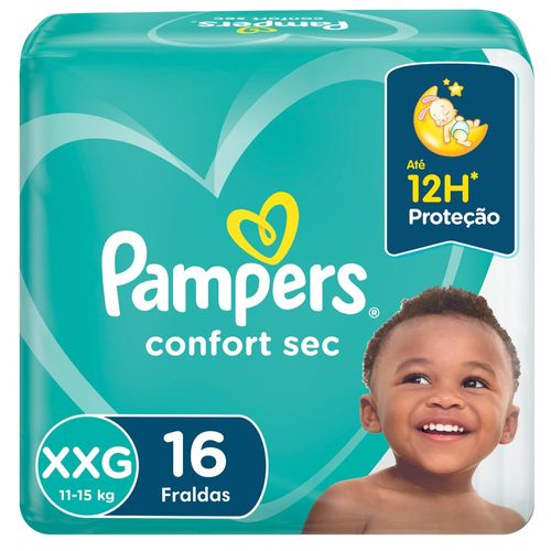 Kit 2 Fraldas Pampers Confort Sec Ptao Xxg 16 Unidadesd cada