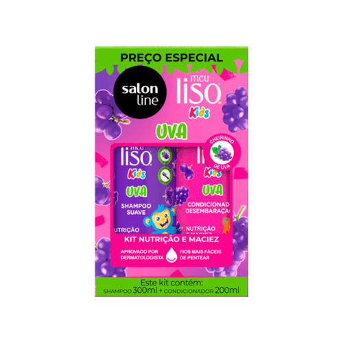 Salon Line Kit Meu Liso Shampoo + Condicionador Uva Salon Line Kit Meu Liso Shampoo + Condicionador Uva