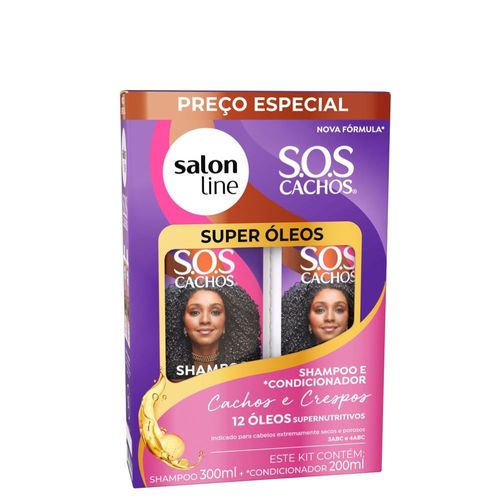 Salon Line Kit Super Óleo Shampoo + Condicionador Sos Cachos Salon Line Kit Super Óleo Shampoo + Condicionador Sos Cachos