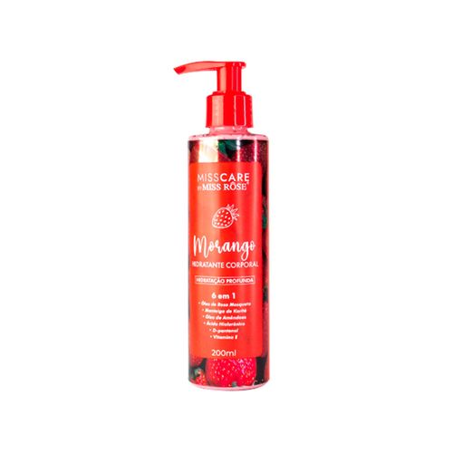 Hidratante Corporal Morango 200Ml Miss Rose Hidratante Corporal Morango 200Ml Miss Rose