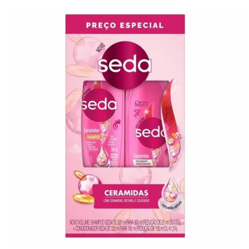 Kit Seda Ceramidas Shampoo 300ml + Condicionador 190ml Kit Seda Ceramidas Shampoo 300ml + Condicionador 190ml
