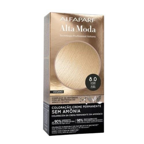 Tintura Color Alta Moda S/Amônia 8.0 Louro Escuro Tintura Color Alta Moda S/Amônia 8.0 Louro Escuro