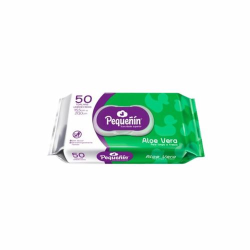 Toalha Umedecido Pequenin c/50 Unidades Aloe