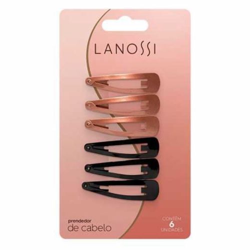 Tictac Cabelo Lanossi Black C/6 Unidades