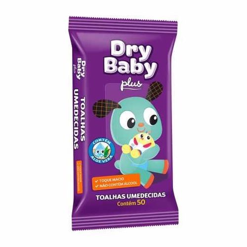 Toalha Umedecida Dry Baby Plus Flow Pack c/50 Unidades